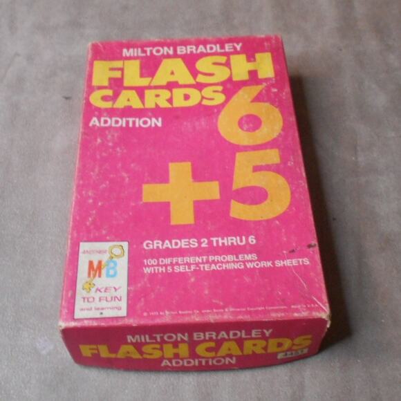 Vintage 1975 Milton Bradley Flash Cards Addition #4451 Complete Grade 2-6 - Picture 1 of 12